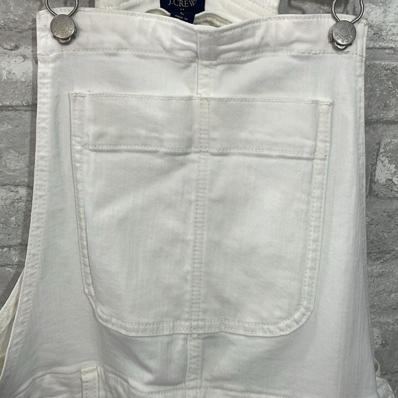J.Crew White Denim Cutoff Overalls - Picture 8 of 14
